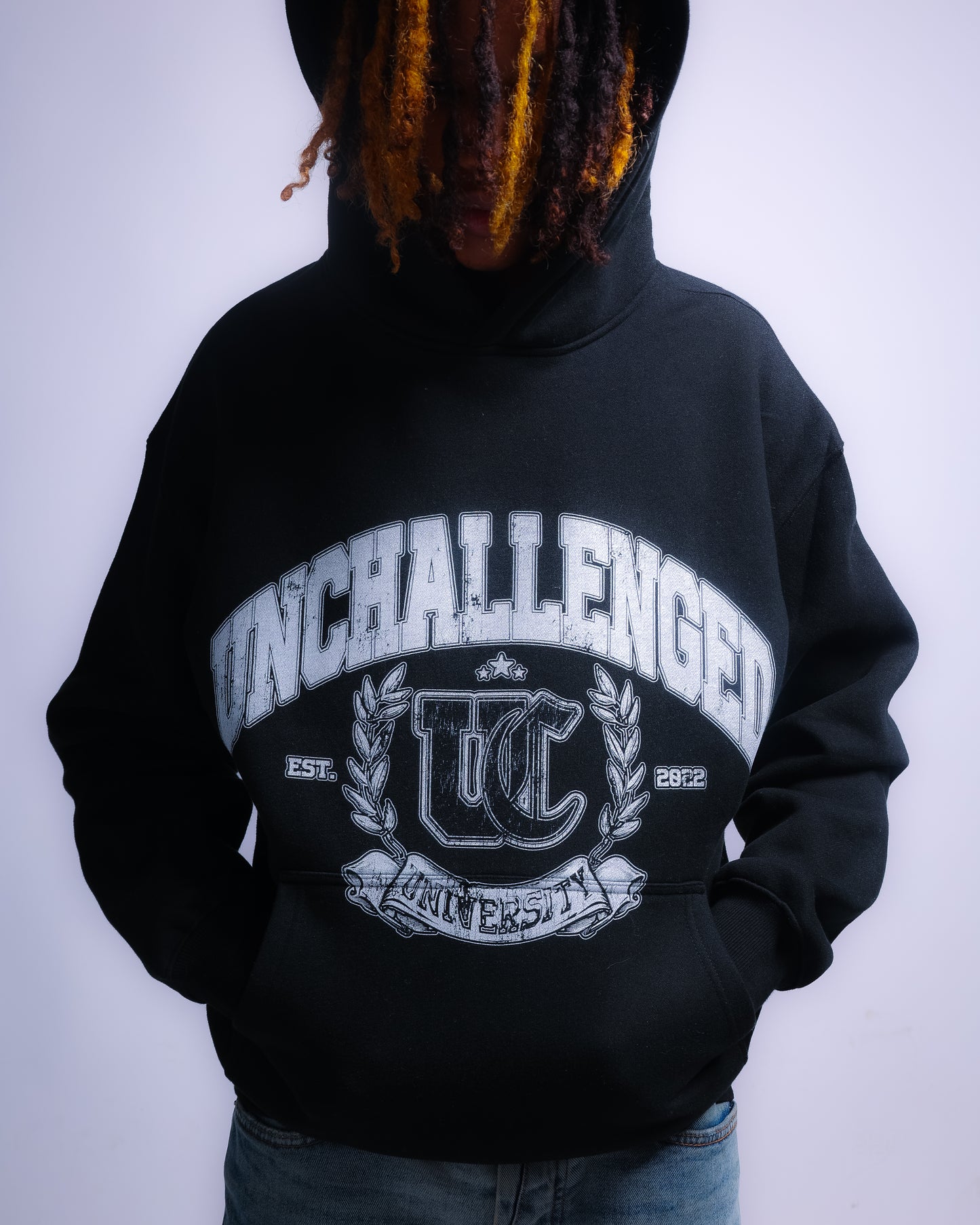 BLACK UNIVERSITY HOODIE