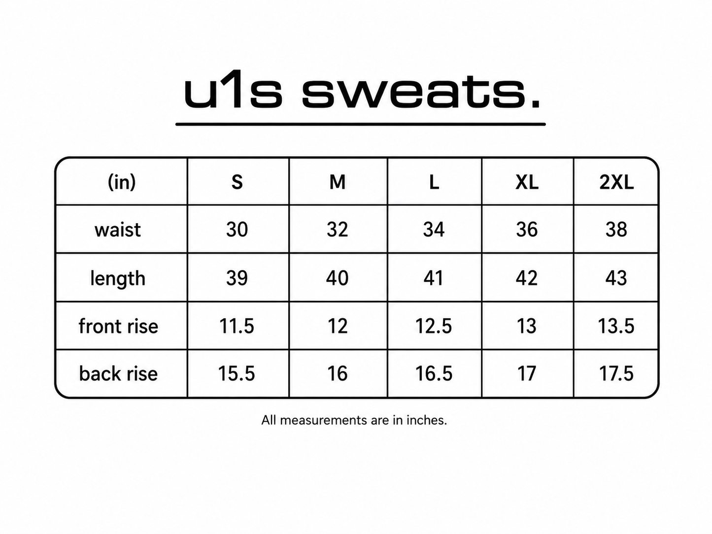 U1S SWEATS